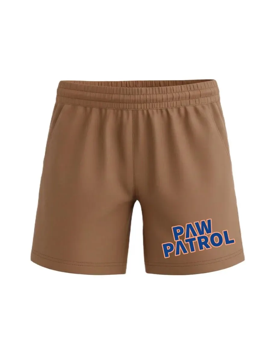 Детский комплект из 3 предметов: футболка с принтом, толстовка и шорты (2T-7) Paw Patrol — изображение 5 из 7, коричневый