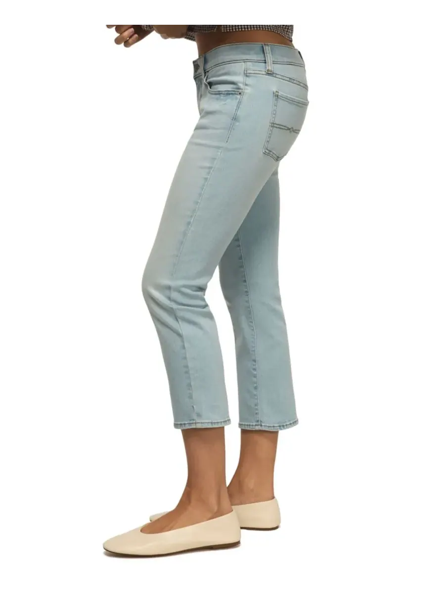 Женские джинсы-кроп средней посадки Lucky Brand — изображение 3 из 5, синий