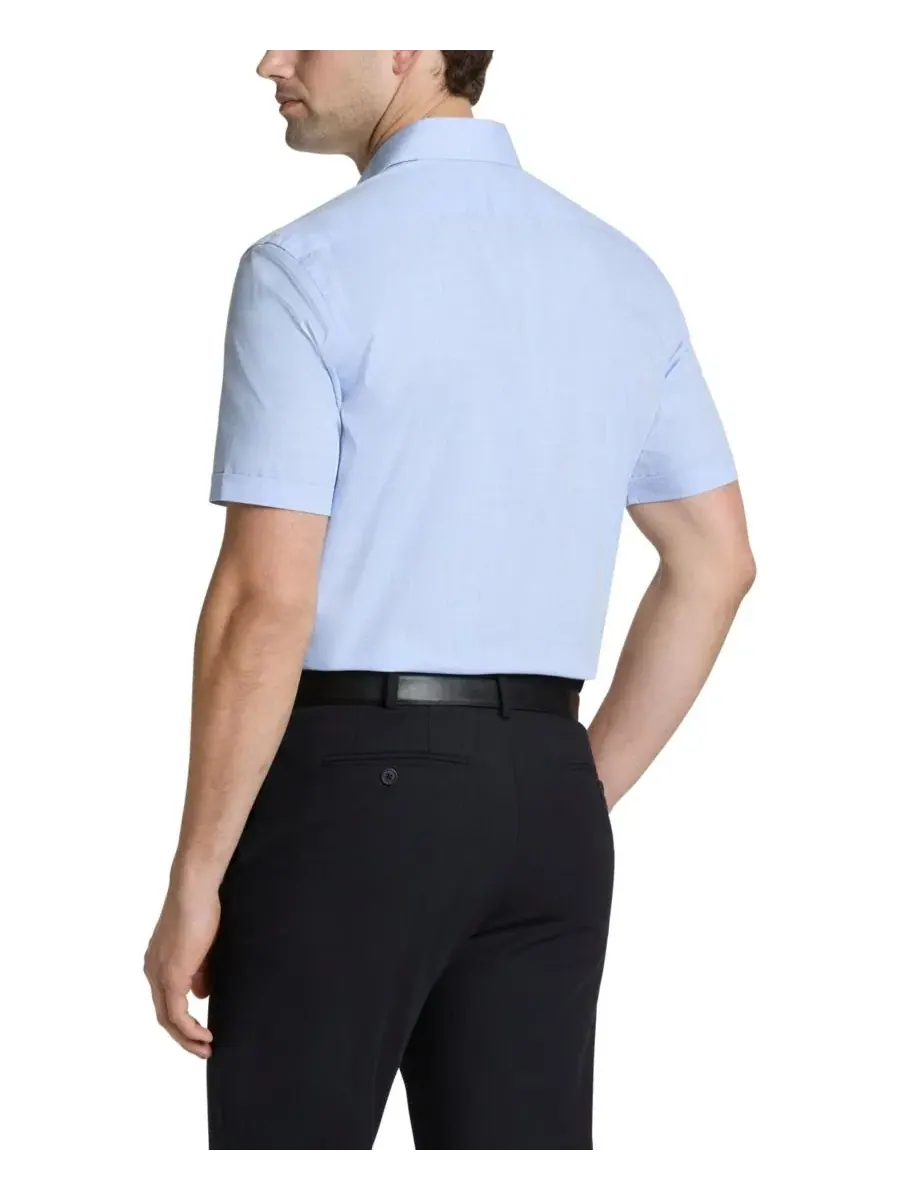 Мужская рубашка с коротким рукавом Van Heusen — изображение 2 из 3, синий