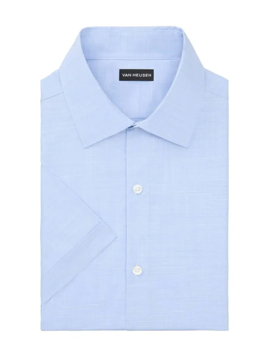 Мужская рубашка с коротким рукавом Van Heusen — изображение 3 из 3, синий