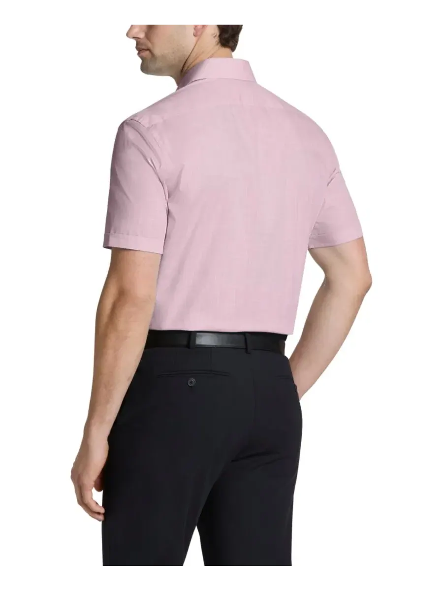 Рубашка с коротким рукавом и отложным воротником Slim Fit Van Heusen — изображение 2 из 3, розовый