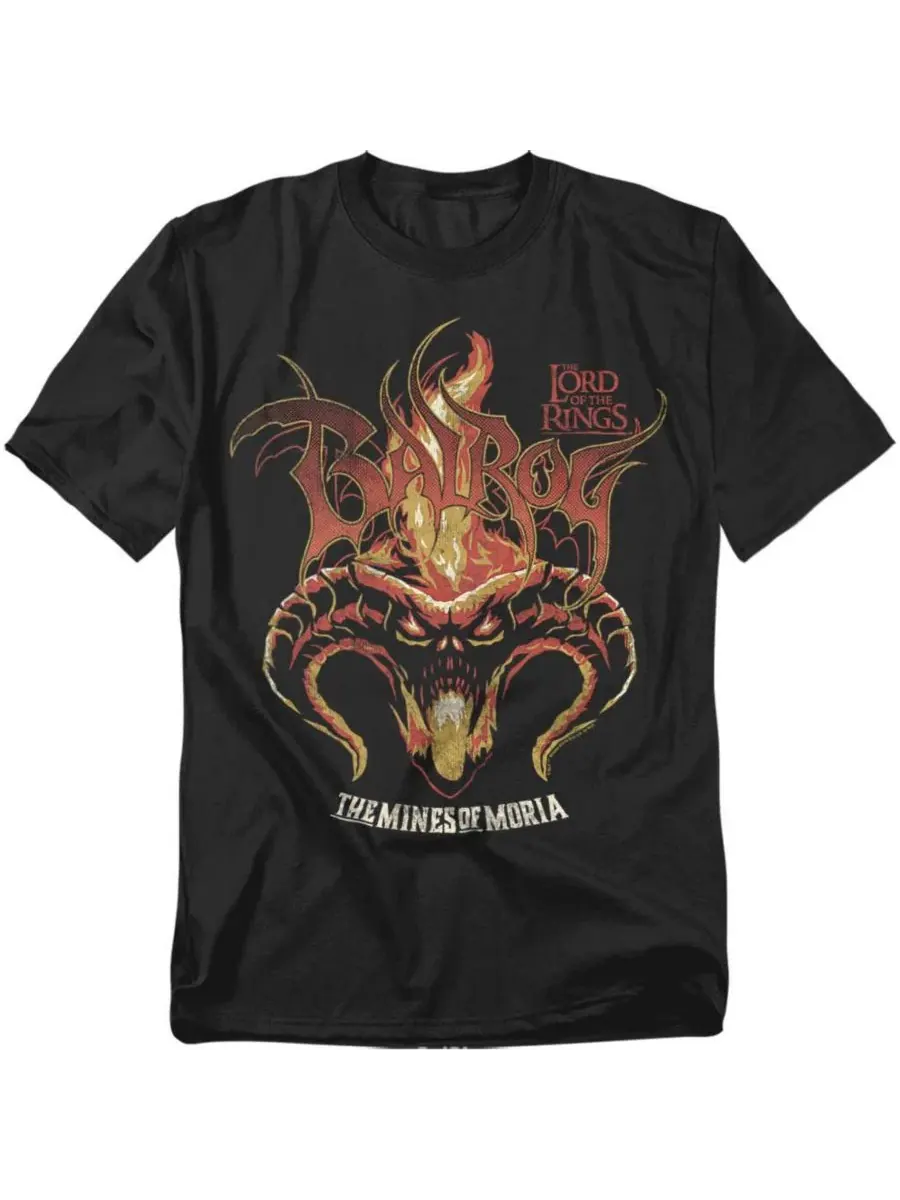 Футболка с принтом Moria Balrog Flames Lord Of The Rings — изображение 1 из 3, черный