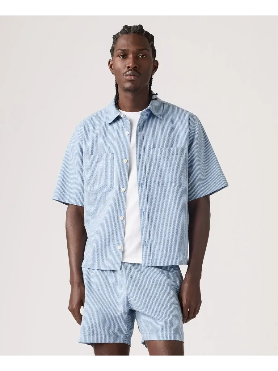 Мужская рубашка свободного кроя с коротким рукавом для механика Levi's, Quiet Harbor — изображение 1 из 4