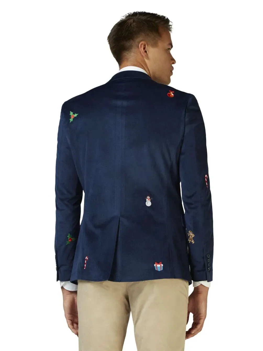 Мужской пиджак Deluxe Icons для рождественских вечеринок OppoSuits — изображение 3 из 14, синий