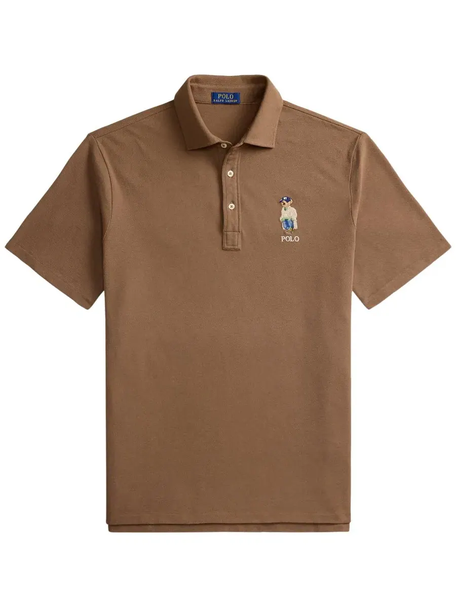 Классическая поло с Polo Bear из хлопка Polo Ralph Lauren — изображение 5 из 5, коричневый-коричневый
