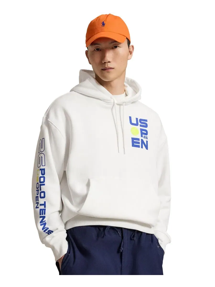 Худи мужское из футера с графикой US Open 26 Polo Ralph Lauren — изображение 1 из 6, белый