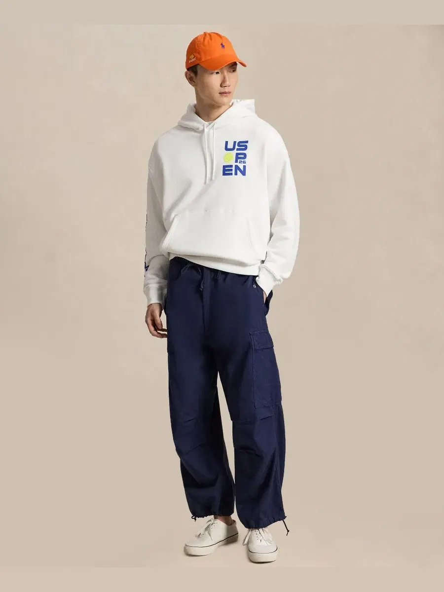Худи мужское из футера с графикой US Open 26 Polo Ralph Lauren — изображение 2 из 6, белый