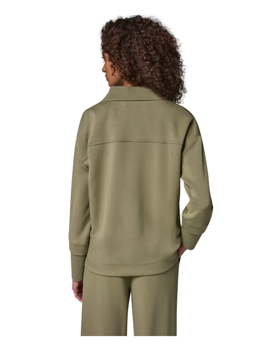 Туника-свитер с длинным рукавом и V-образным вырезом Jet Setter Donna Karan Weekend — изображение 4 из 8, шалфейный