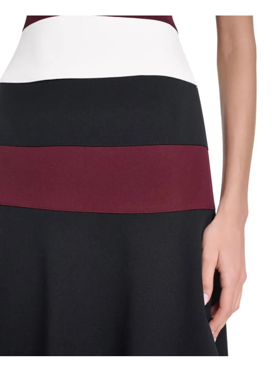 Платье-футляр из стрейч-крепдешина Petite Scuba Crepe Sheath Dress Tommy Hilfiger — изображение 4 из 5, слоновая кость/черный