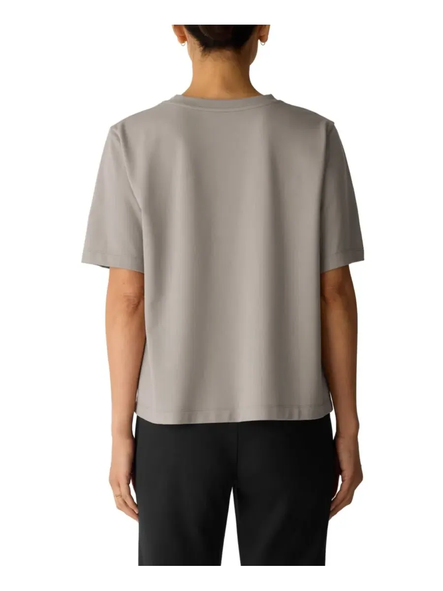 Футболка с коротким рукавом, модель Extra-Fine Ponte Crewneck Eileen Fisher — изображение 11 из 12, черный