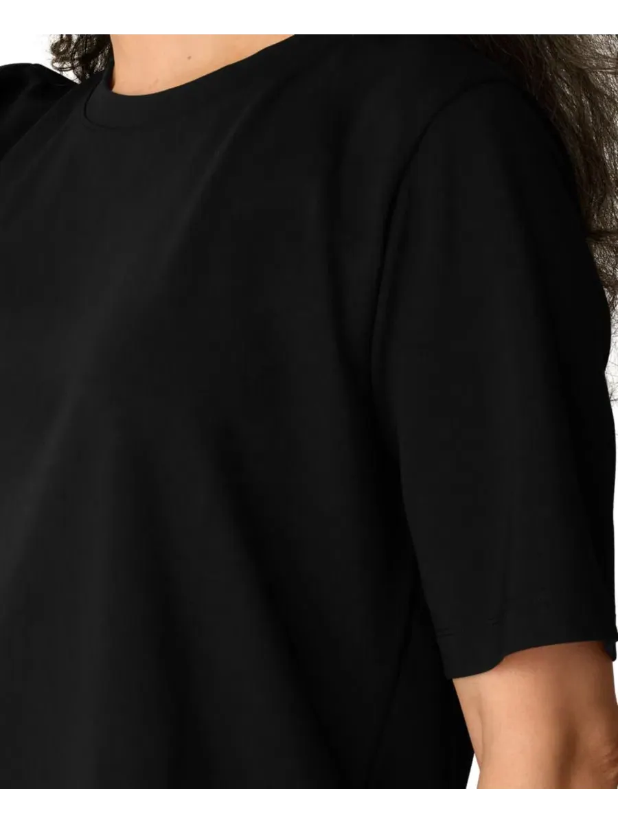 Футболка с коротким рукавом, модель Extra-Fine Ponte Crewneck Eileen Fisher — изображение 4 из 12, черный