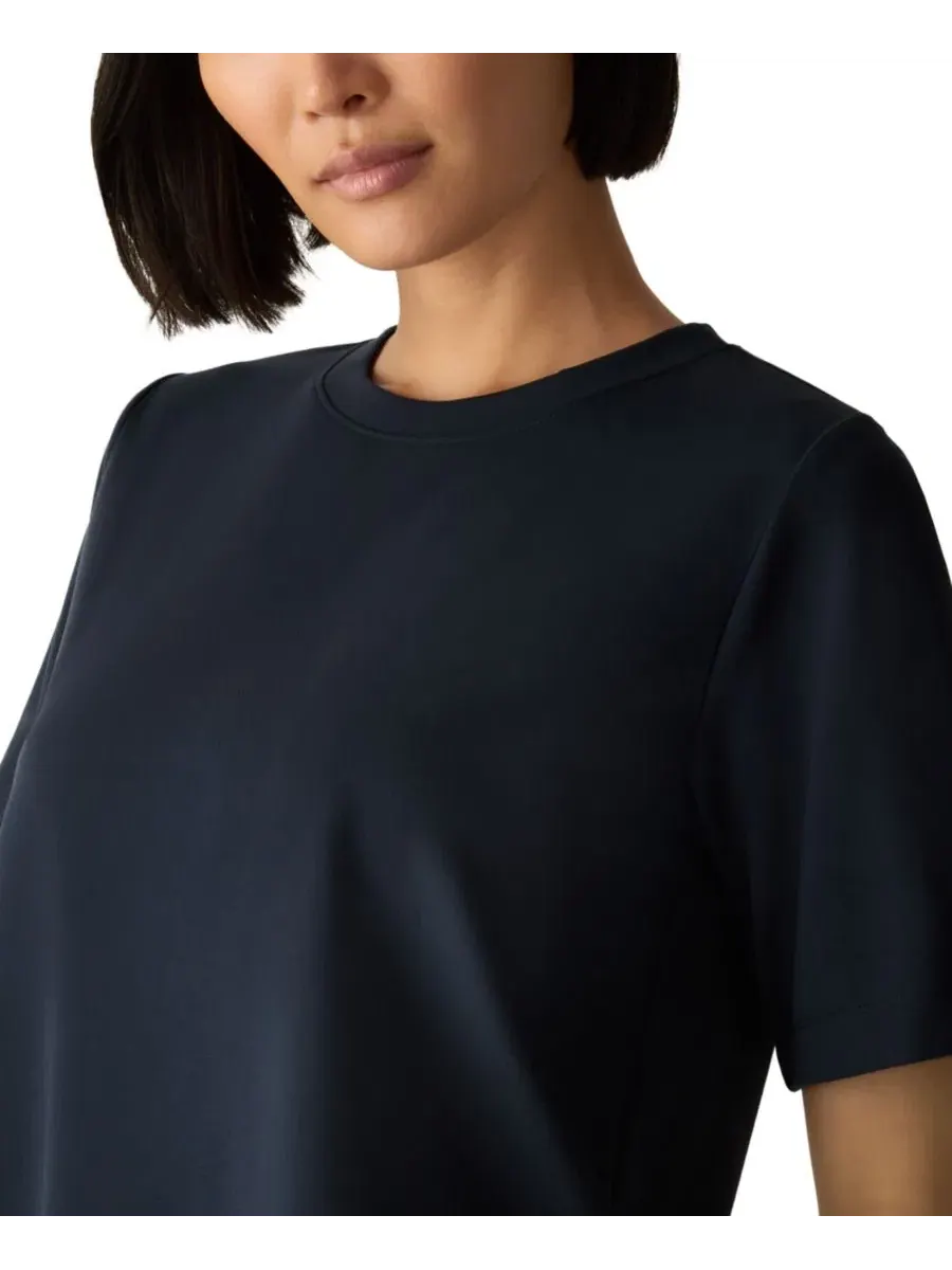 Футболка с коротким рукавом, модель Extra-Fine Ponte Crewneck Eileen Fisher — изображение 10 из 12, черный