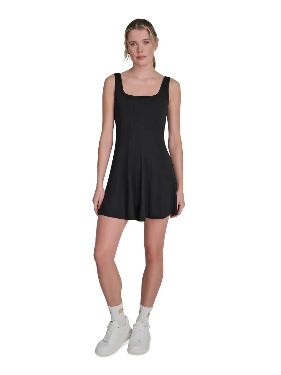 Женское компрессионное платье-скейтер Balance DKNY Sport — изображение 1 из 5, черный