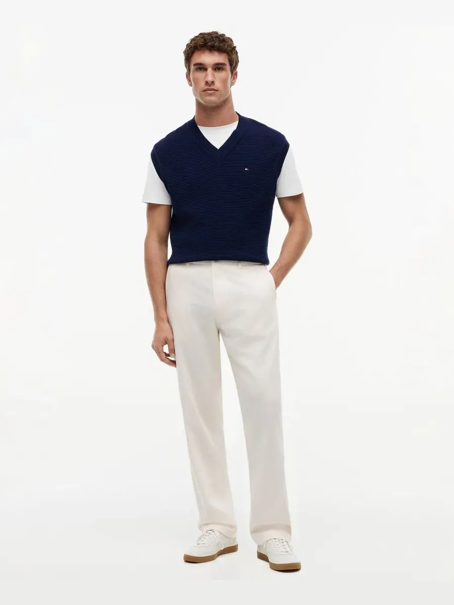 Брюки чинос с эластичным поясом, модель Dover Tommy Hilfiger — изображение 2 из 4, слоновая кость