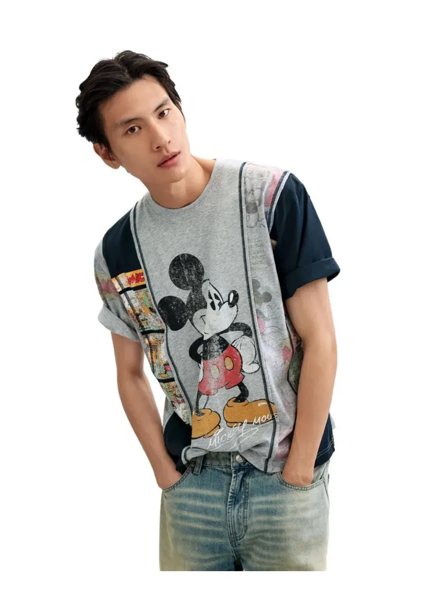 Футболка с принтом Mickey collage Desigual — изображение 1 из 5, темно-синий