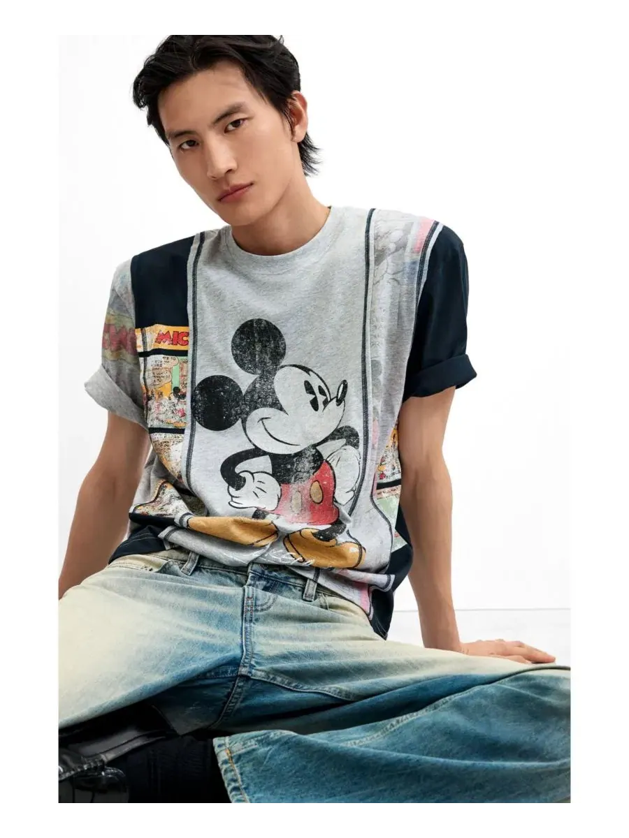 Футболка с принтом Mickey collage Desigual — изображение 3 из 5, темно-синий