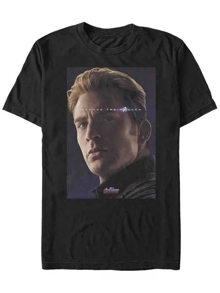 Мужская футболка Marvel Avengers Endgame Captain America Avenge the Fallen с коротким рукавом Fifth — изображение 1 из 1
