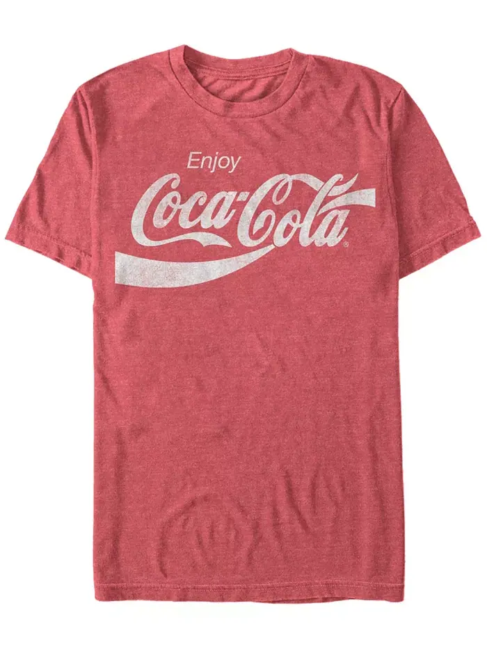 Футболка с коротким рукавом для мужчин Coca-Cola в винтажном стиле Enjoy Coca-Cola Fifth Sun — изображение 1 из 1, красный