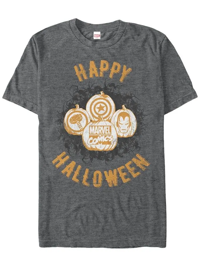 Мужская футболка с короткими рукавами и логотипом тыквы Marvel Comics Happy Halloween Fifth Sun — изображение 1 из 1