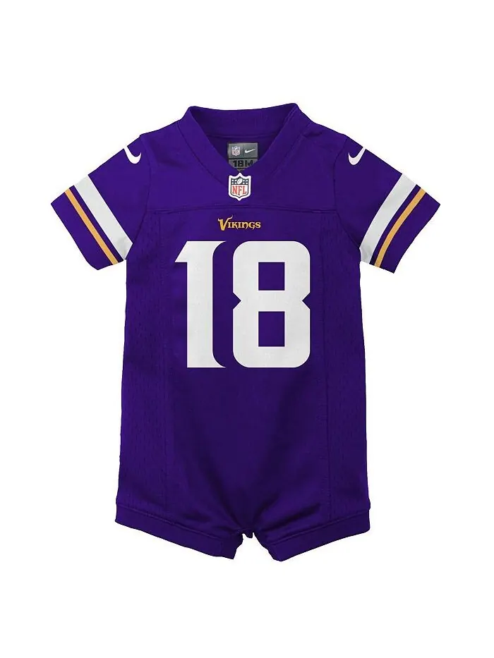 Фиолетовый трикотажный комбинезон Justin Jefferson Minnesota Vikings Game для новорожденных Nike — изображение 2 из 3