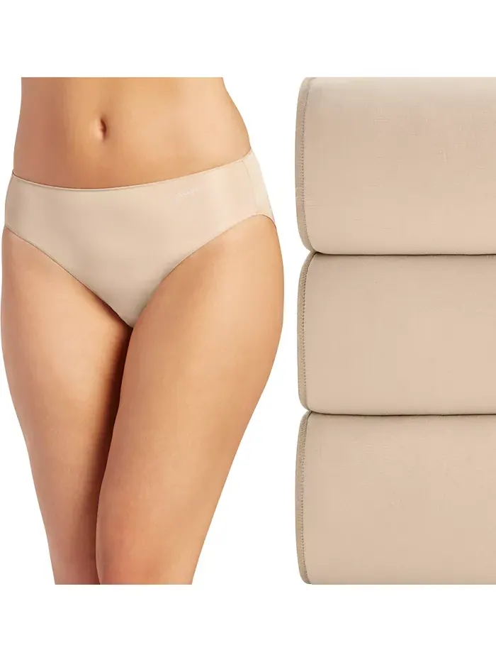 Женские бикини No Panty Line Promise без видимой линии, 3 шт. 1770 Jockey — изображение 1 из 1, бежевый
