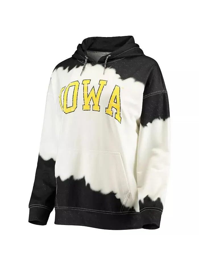 Женский белый и черный пуловер с капюшоном Iowa Hawkeyes For the Fun — изображение 2 из 2, мульти