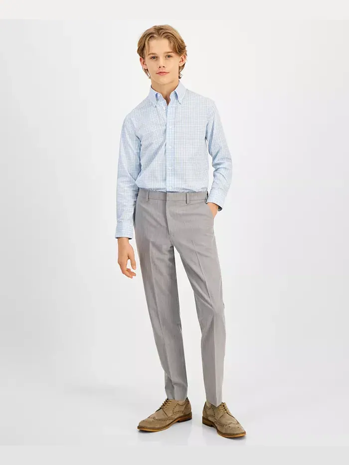 Классические брюки для мальчиков Big Boys, пригодные для машинной стирки B By Brooks Brothers — серый