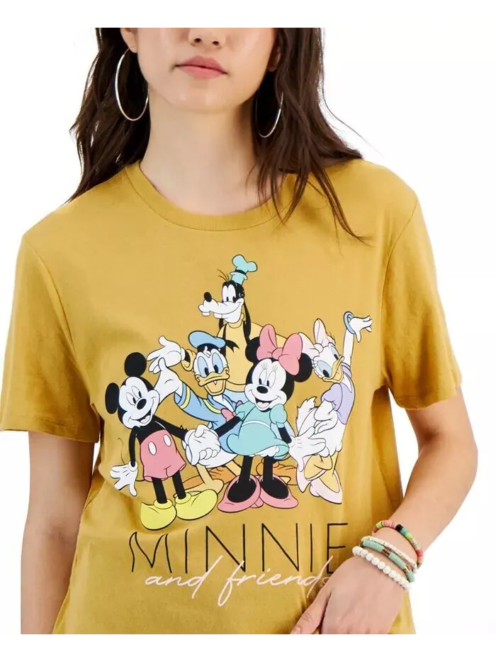 Футболка с рисунком «Минни и друзья» для юниоров Disney — изображение 3 из 3, золотистый