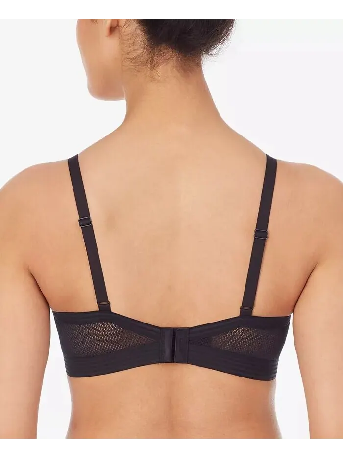 Бюстгальтер-бралетт в прозрачную полоску DK7626 DKNY — изображение 2 из 2, черный