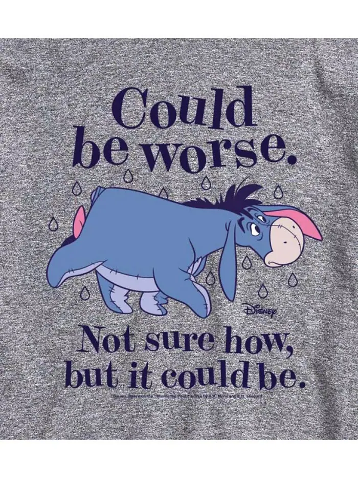 Футболка мужская с коротким рукавом Hybrid Apparel Could Be Worse Eeyore AIRWAVES — изображение 3 из 6, приглушенный