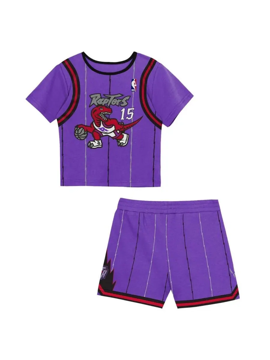 Комплект футболки и шорт с принтом в стиле баскетбольной формы Vince Carter Mitchell & Ness — изображение 1 из 5, фиолетовый
