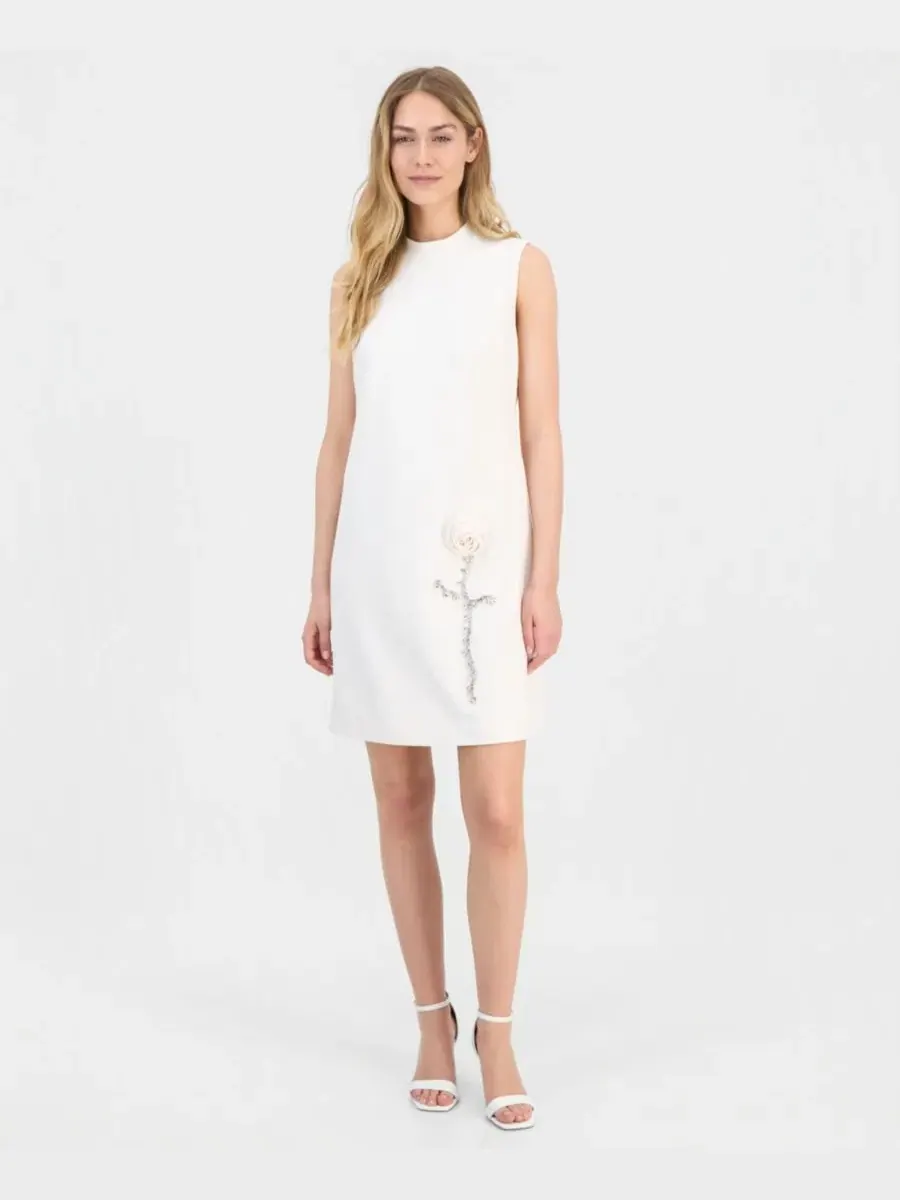 Платье-трапеция с розой Anne Klein