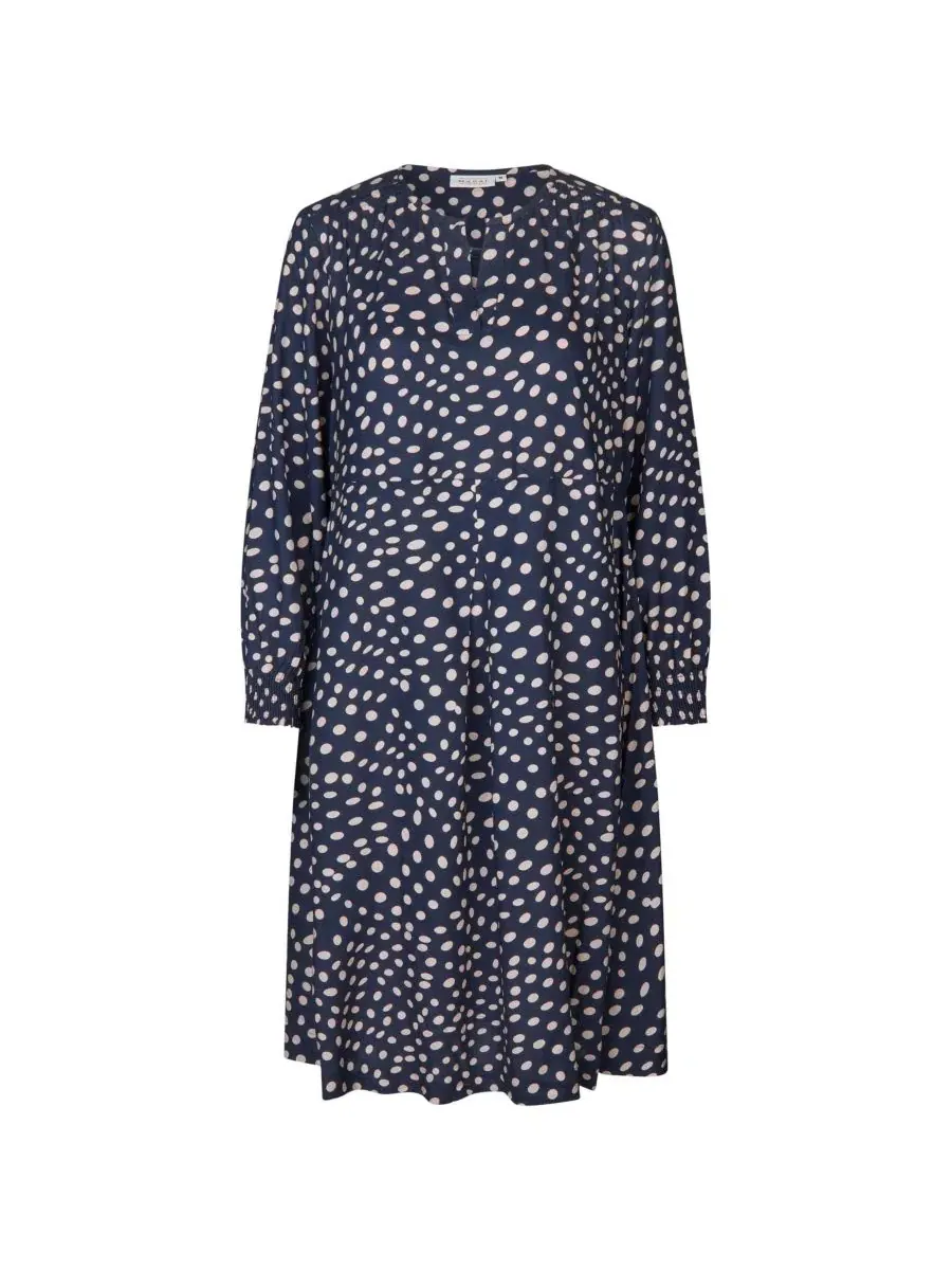 Платье миди с принтом в горошек, модель Polka Dot Midi Masai Copenhagen — изображение 6 из 6, темно-синий