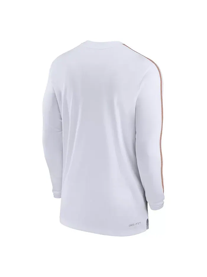 Мужская футболка с длинным рукавом Texas Longhorns 2024 Sideline Coach UV Performance Nike — изображение 3 из 5