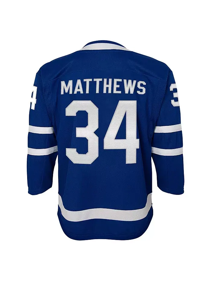 Домашняя игровая джерси Toronto Maple Leafs для старших мальчиков и девочек Auston Matthews — изображение 2 из 3, синий