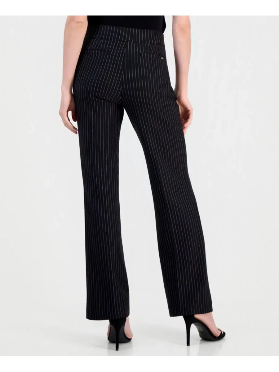 Комплект из топа без рукавов и брюк, модель Pinstriped Zip-Front Sleeveless Top & Mid Rise Pull-On — изображение 4 из 4