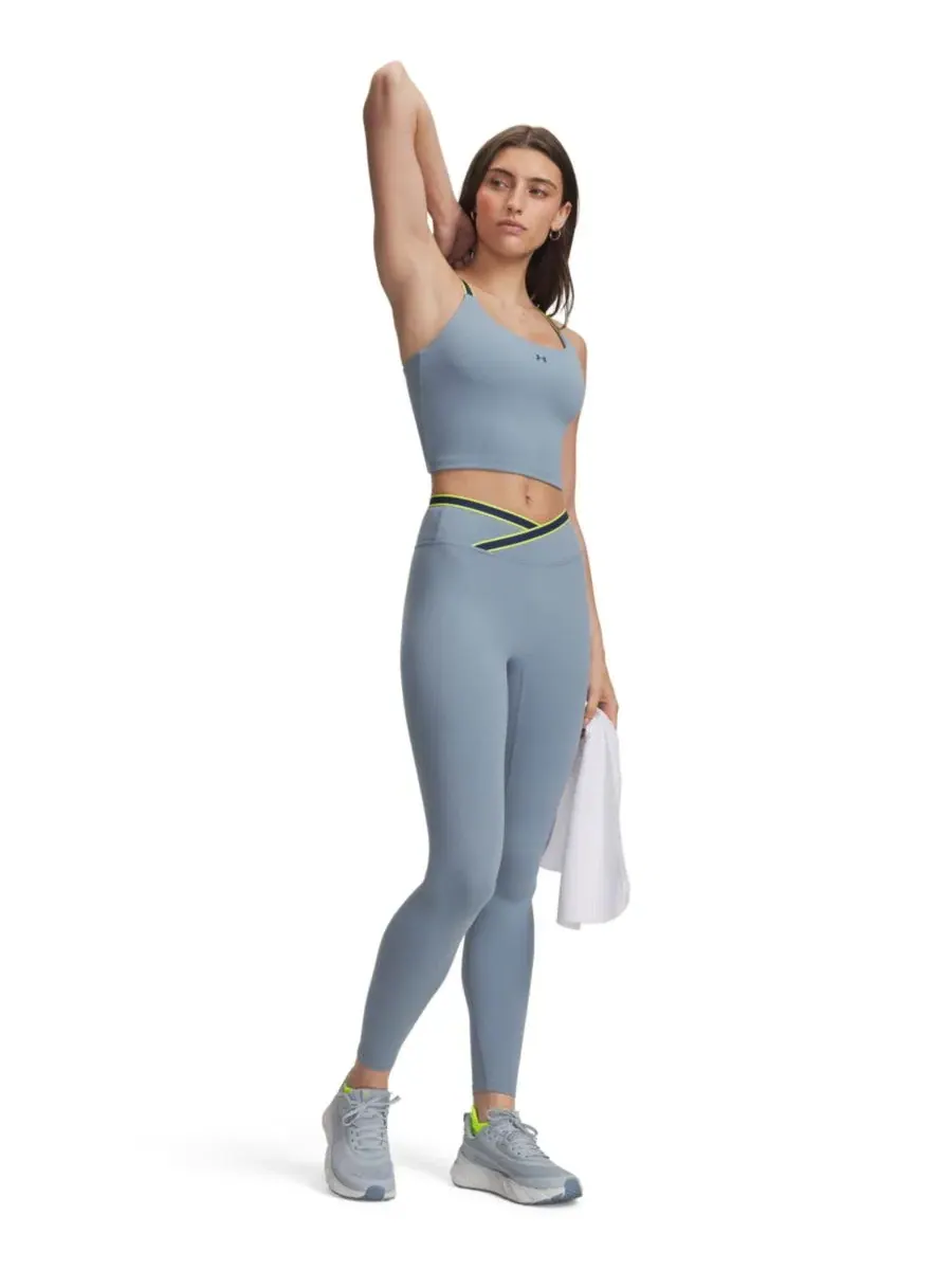 Леггинсы с контрастным поясом для тренировок Motion Sport Tape Under Armour — изображение 2 из 4, синий