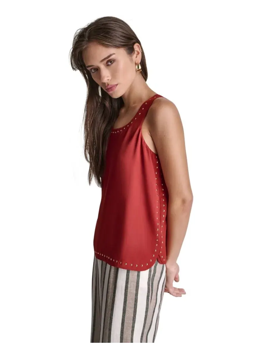 Топ без рукавов с блестками BCBG, Mesa Rust — изображение 3 из 7
