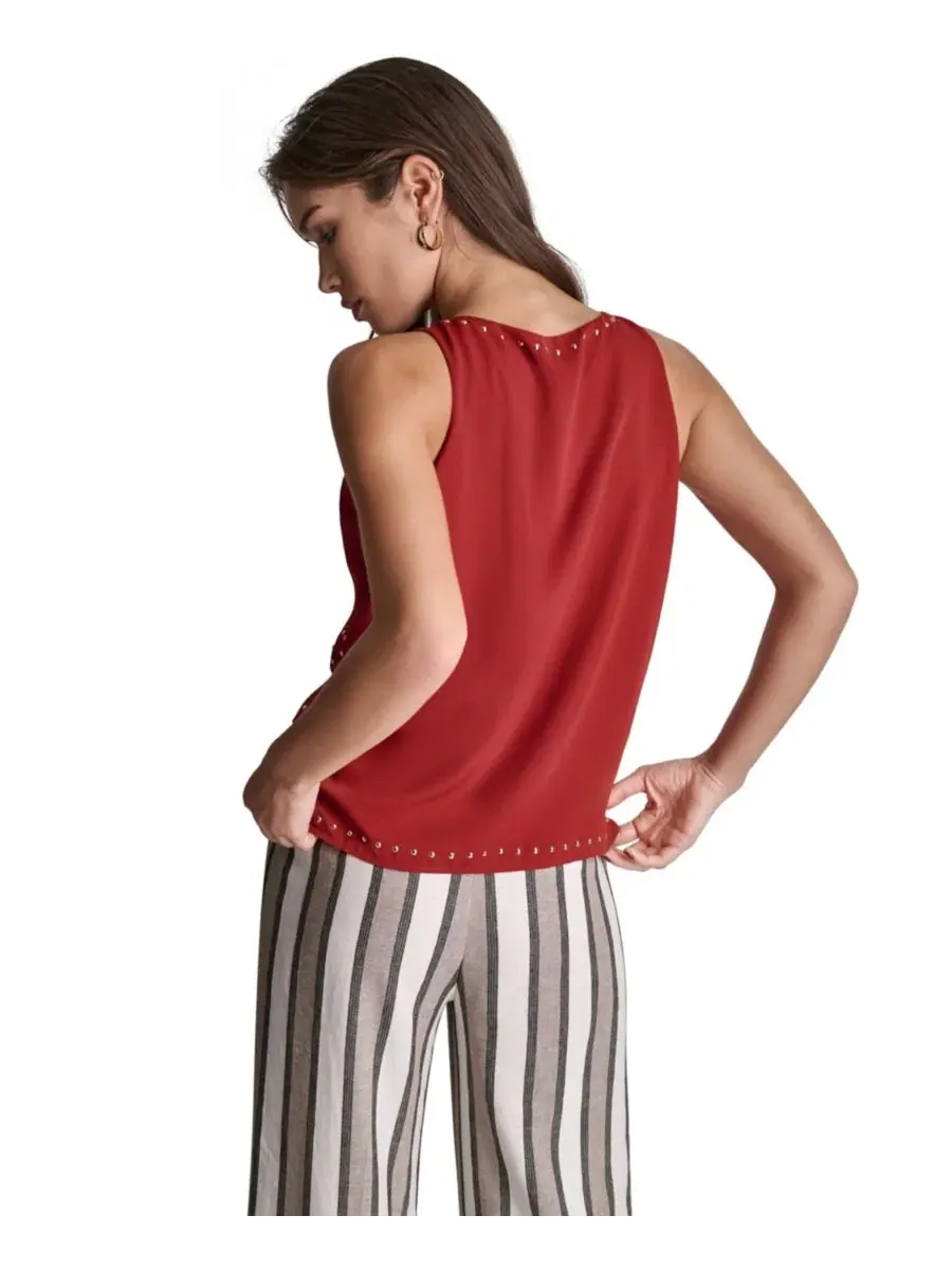 Топ без рукавов с блестками BCBG, Mesa Rust — изображение 5 из 7