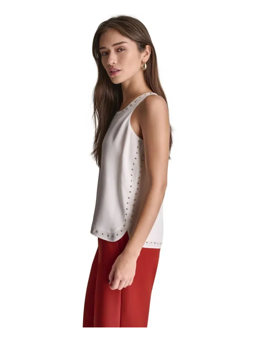 Топ без рукавов с блестками BCBG — изображение 3 из 7, белый