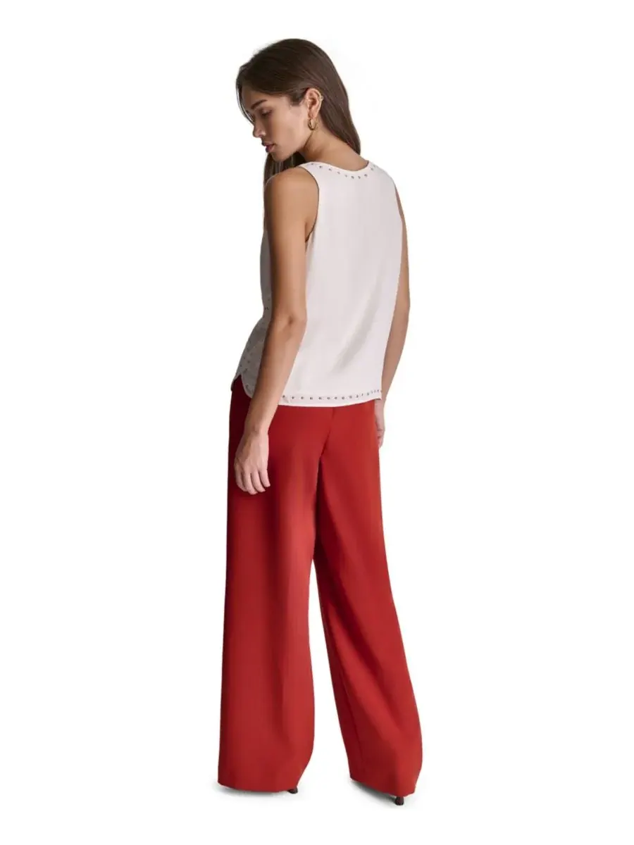 Топ без рукавов с блестками BCBG — изображение 4 из 7, белый