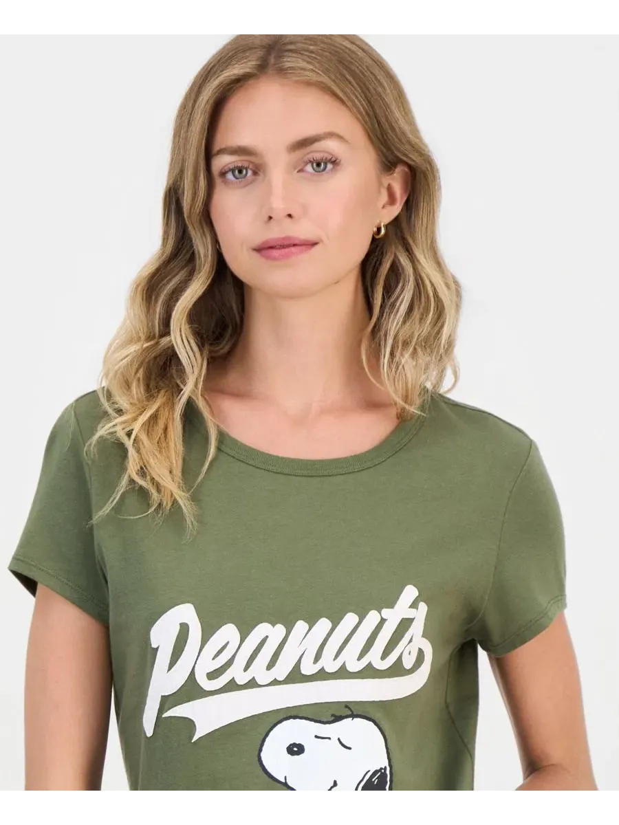 Футболка с принтом Snoopy Peanuts Peanuts — изображение 3 из 4, оливин