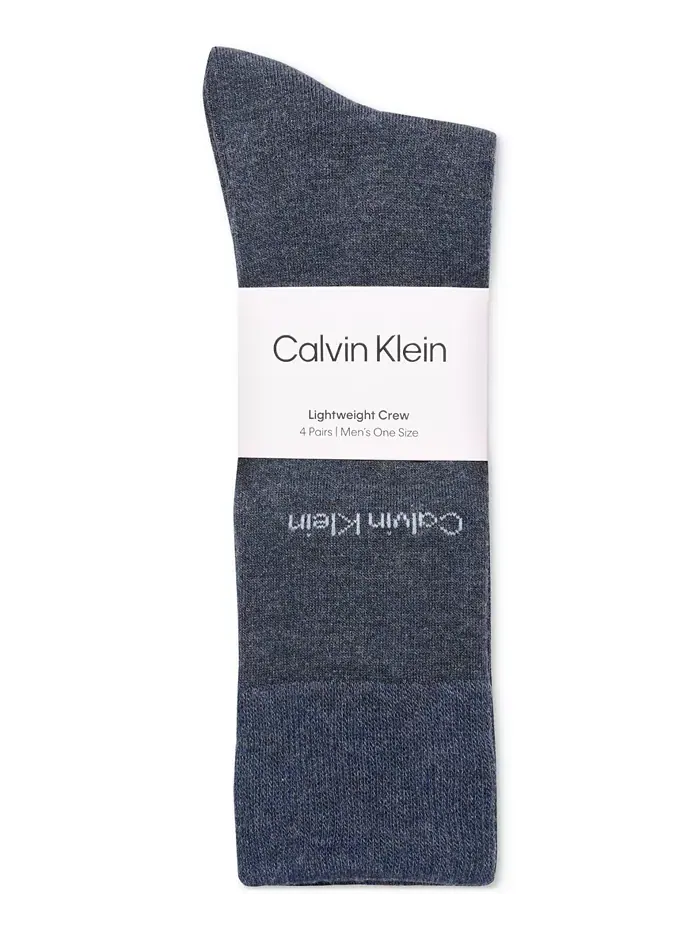 Мужские носки-следки 4 пары плоской вязки Calvin Klein — изображение 2 из 2, мульти