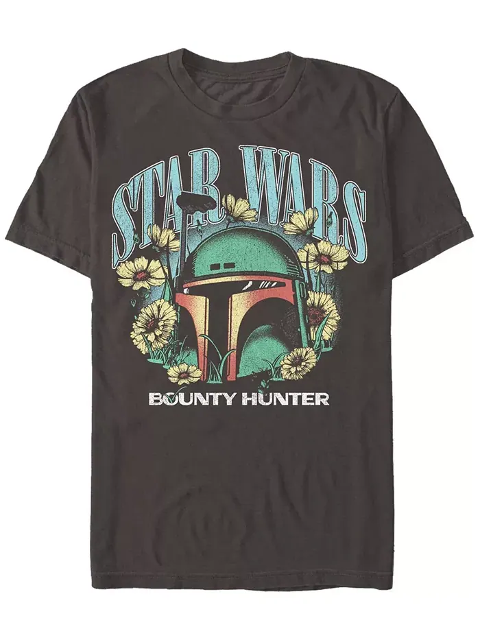 Мужская футболка Boba Floral с коротким рукавом Star Wars