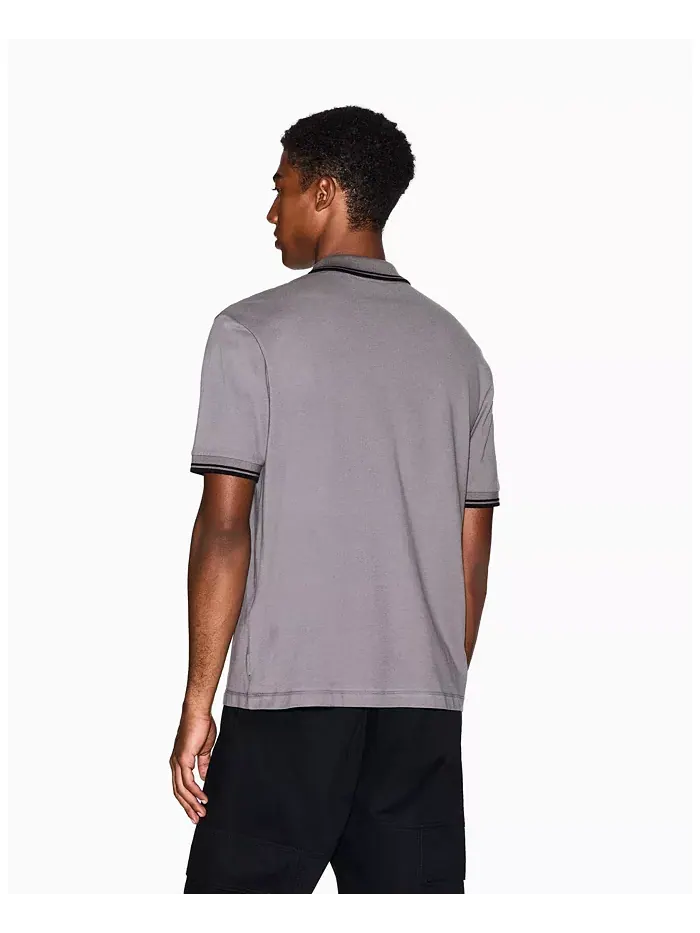 Мужская уютная поло с воротником из пике A|X Armani Exchange — изображение 3 из 5, серый