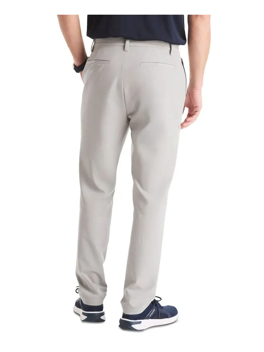 Мужские спортивные брюки Signature Slim-Fit с плоским передним краем Nautica — изображение 2 из 4, серый