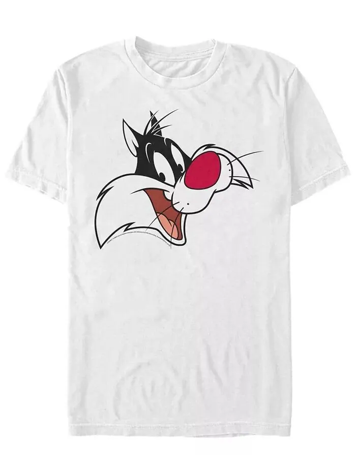 Мужская футболка с коротким рукавом Looney Tunes Sylvester Big Face Fifth Sun — изображение 1 из 1