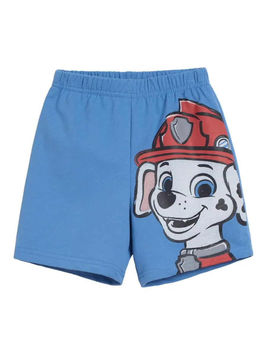 Детская толстовка с капюшоном и шорты из французской махровой ткани Paw Patrol, Blue, chase / — изображение 4 из 6, синий