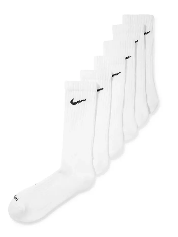 Унисекс повседневные мягкие тренировочные носки (6 пар) Nike — изображение 3 из 3, белый
