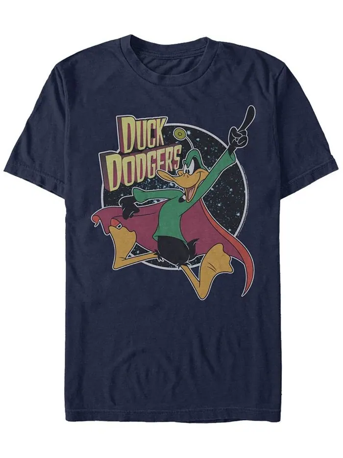 Мужская футболка с коротким рукавом Looney Tunes Daffy Duck Dodgers Fifth Sun — изображение 1 из 1, темно-синий